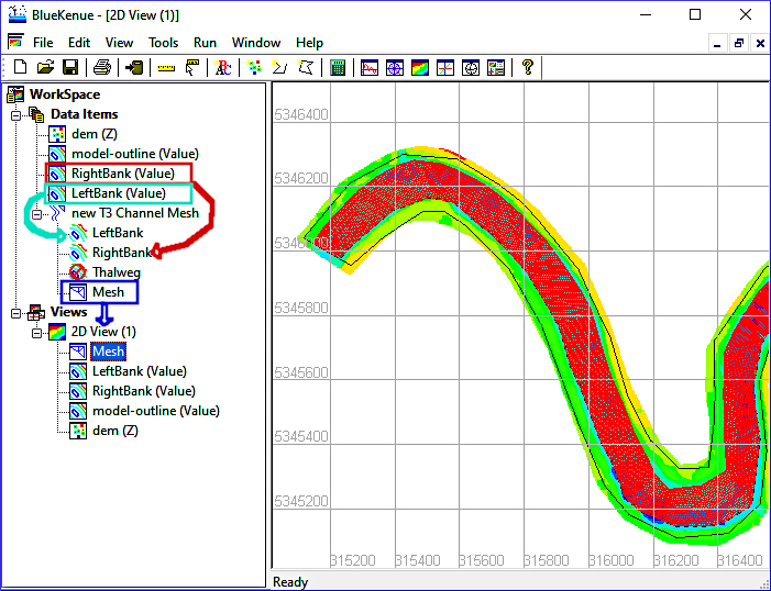 bluekenue create channel mesh