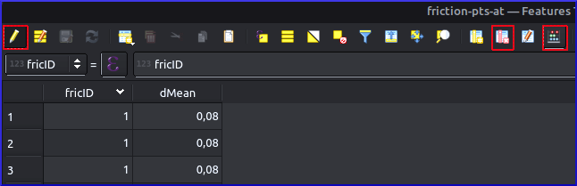 friction points edit attribute table