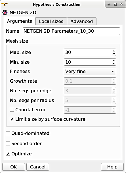 telemac salome mesh create netgen 2d hypothesis