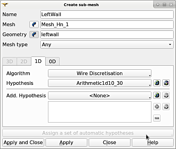 telemac salome submesh create wire discretisation arithmetic