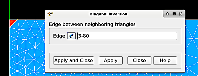 mesh over-constrained diagonal inversion internal edges triangle
