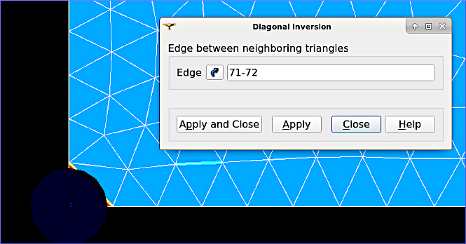 mesh over-constrained diagonal inversion hidden edges faces