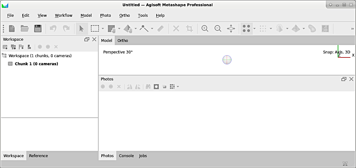 metashape agisoft gui interface