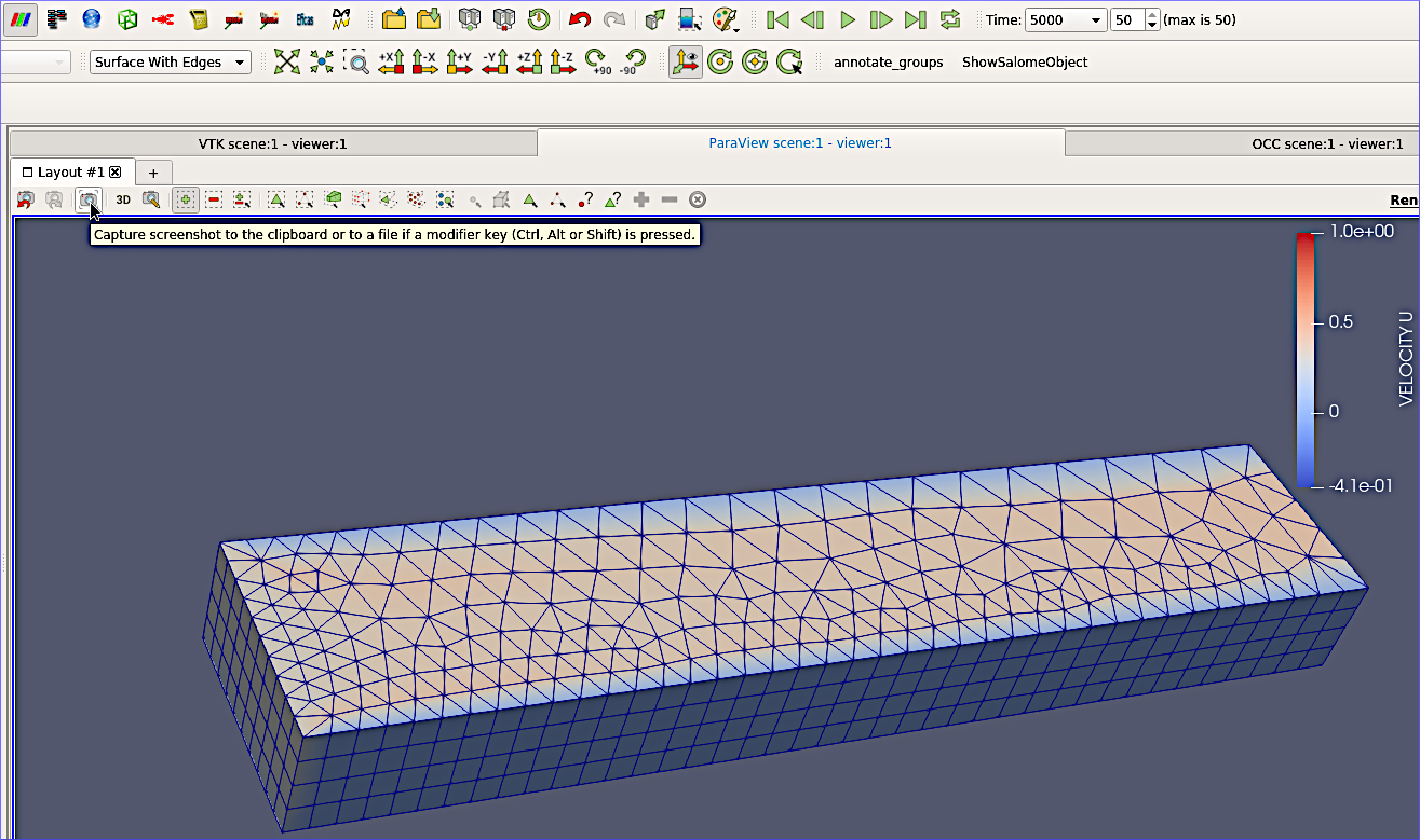 telemac salome save screenshot surface with edges