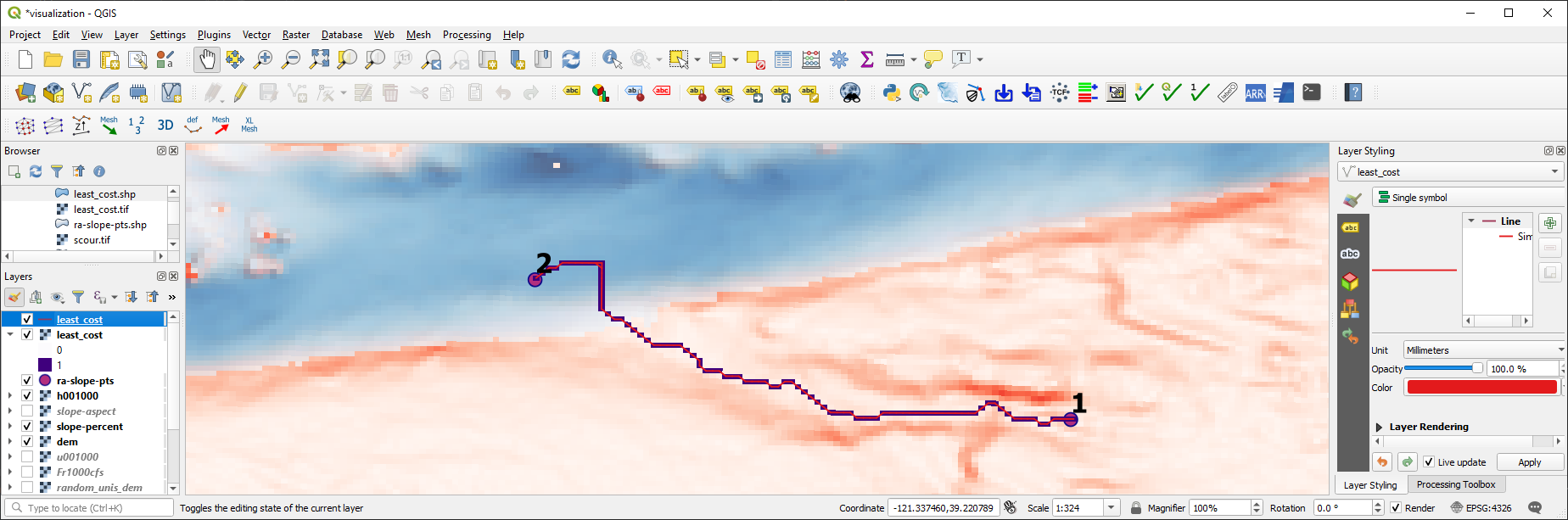 python convert raster to line