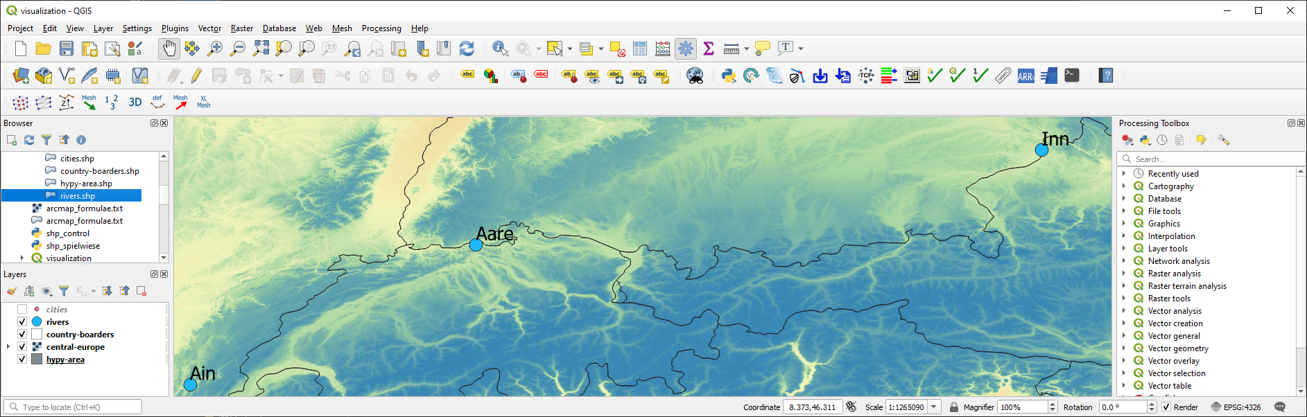 river map shapefile