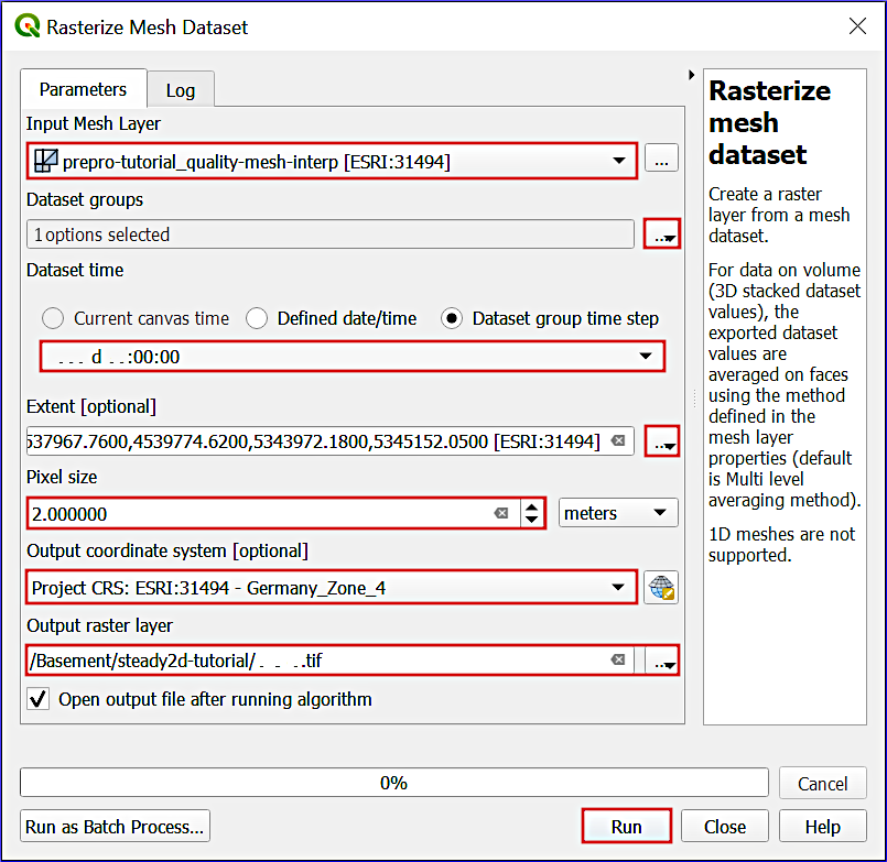 setup rasterize mesh geotiff