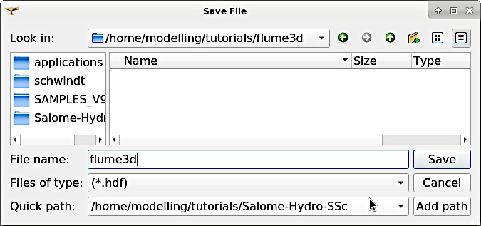 telemac salome hydro save study hdf