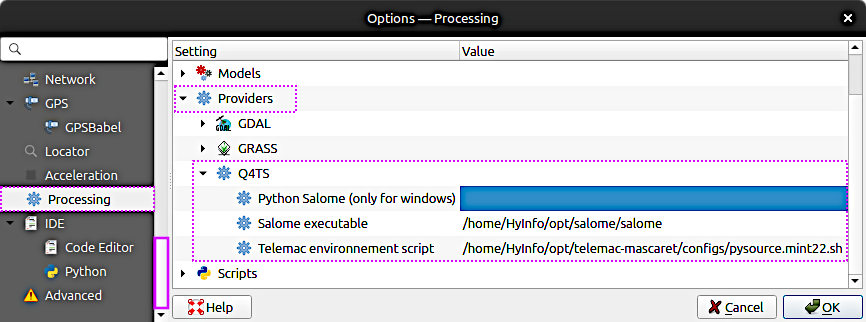 configure Q4TS on Ubuntu Linux