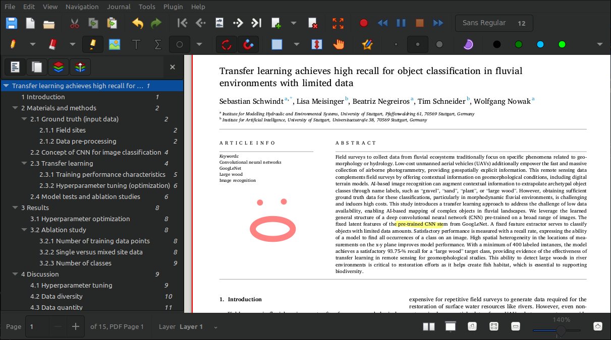 xournal++ PDF image annotation editing