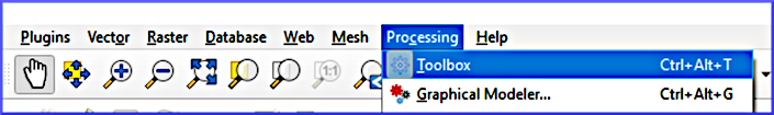 enable QGIS toolbox